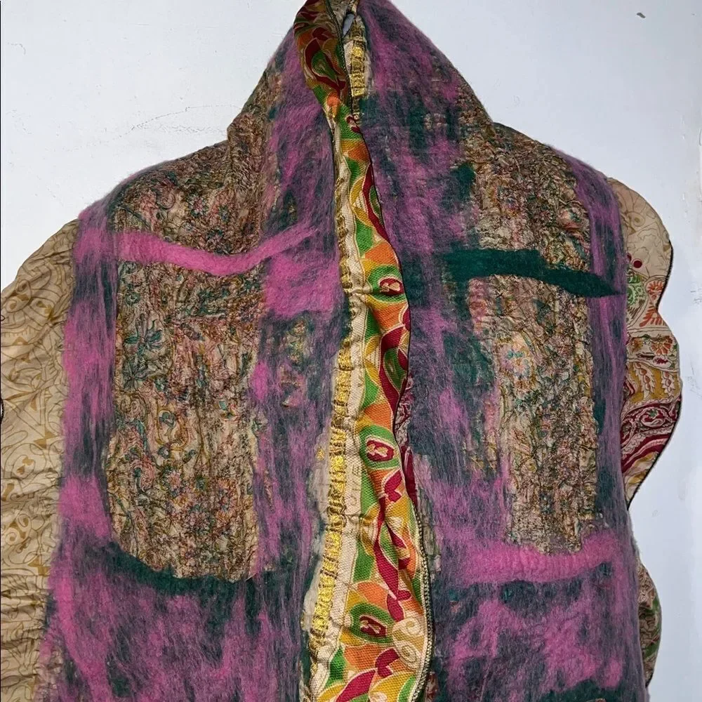 NUNO Felted and Silk Multicolor Abstract Scarf